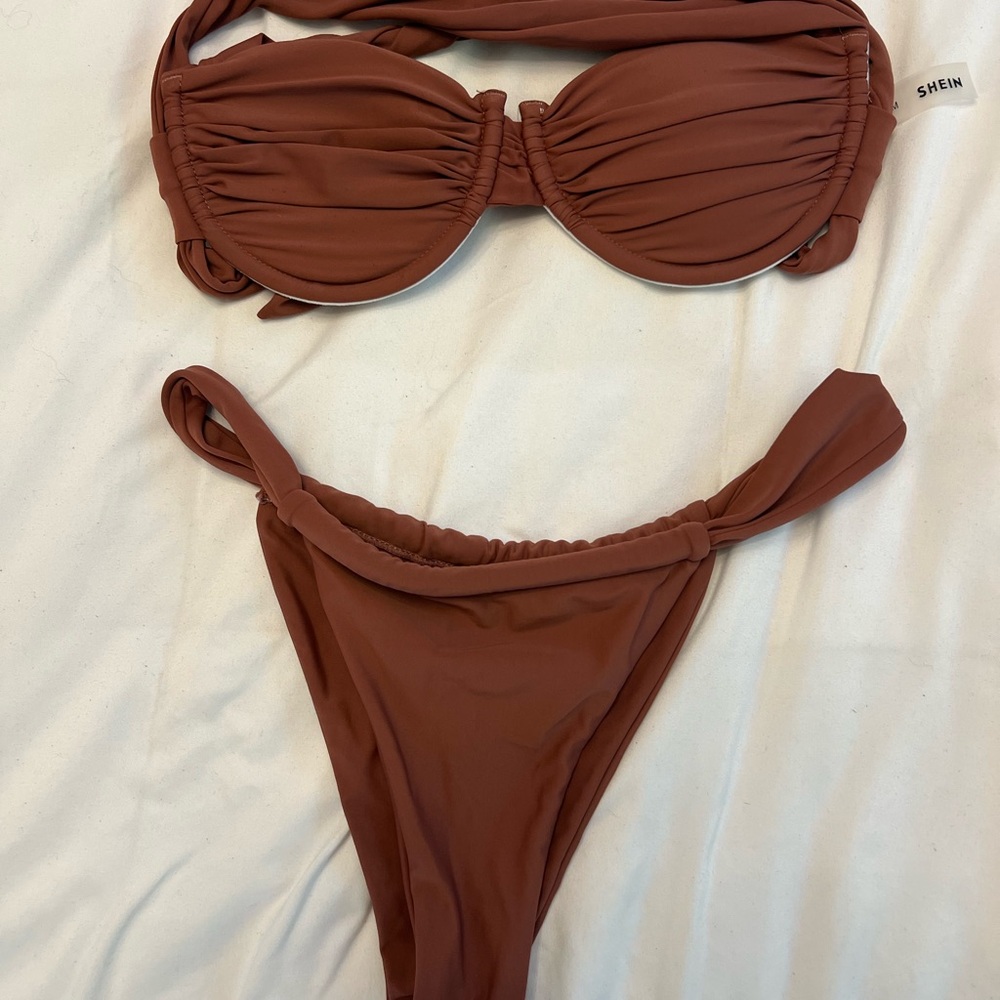 Shein Brown Bikini Set